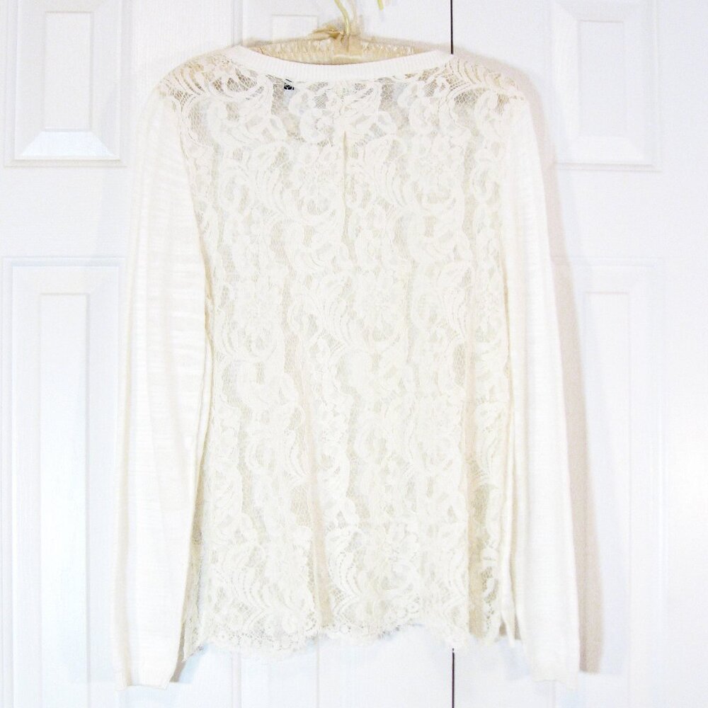 CAbi | 'Sophia' Lace Back Knit Top - Picture 7 of 10